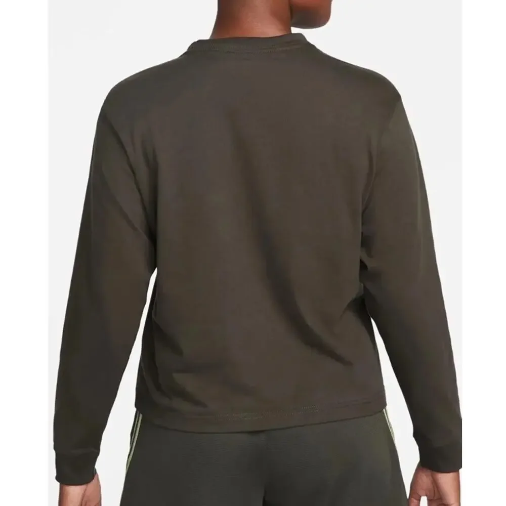 Nike Dri-FIT Swoosh Fly Boxy Sweatshirt Women's DX0726-355 Size XS